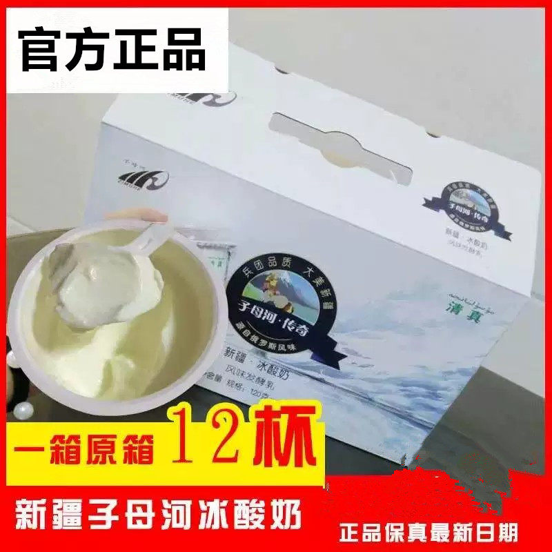 现货新疆子母河传奇冰酸奶冰淇淋固体酸奶细腻官方旗舰店郑州发