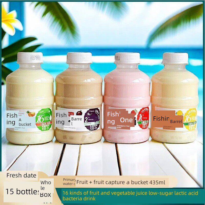 炒一捞一桶乳酸菌饮料水果+水果无胶囊0脂低糖16种果蔬汁435ml