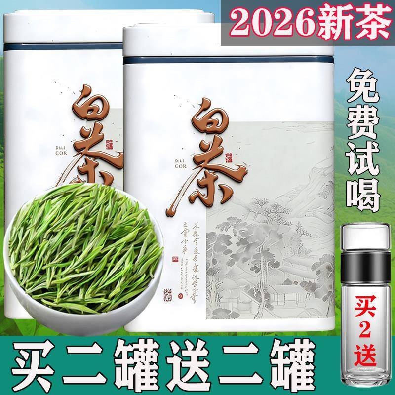 【明前嫩芽白茶买二罐送二罐】2026新茶正宗高山珍稀白茶毛尖礼盒