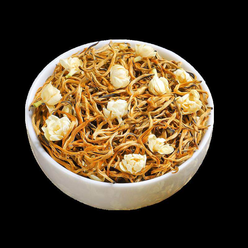 典藏金罐500克茉莉红茶浓香型茉莉花茶新茶滇红金针红茶配手提袋