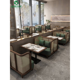 东南亚泰式 新品 主题餐厅卡座沙发组合饭店日料餐饮店中西餐厅桌椅