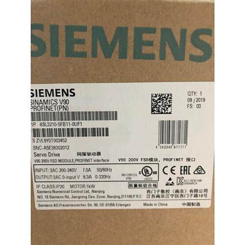 议价6SL3 210-5FB11-0UF1西门子6SL321O-5FB11-OUF1 6SL32105FB11