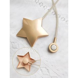 星星磁吸窗帘扣轻奢扎束带可爱窗帘扣环免打孔绑绳 窗帘绑带一对装