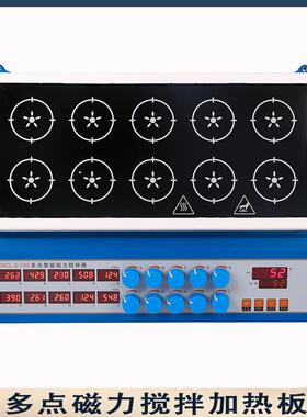 智能十点磁力搅拌加热板zncl数显多点位磁力搅拌器科瑞生产