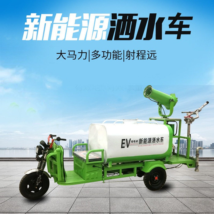 鲁鸿电动洒水车 园林绿化洒水车 清洗除尘工地用雾炮车