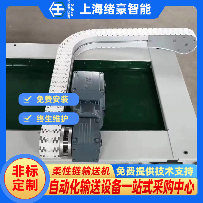上海定做柔性链板输送线食品传送夹瓶链不锈钢塑料链板齿形链输送