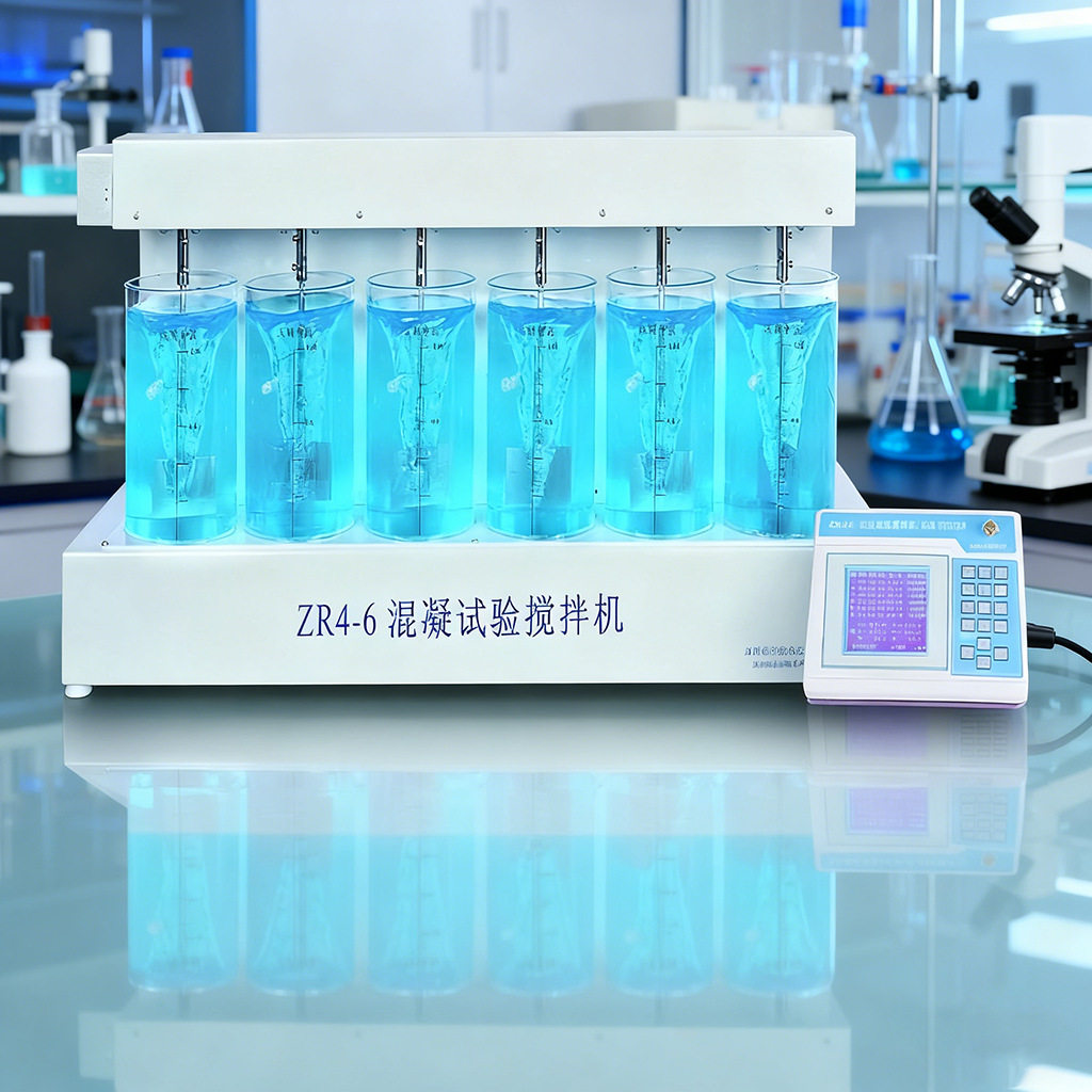 出口型英文版ZR4-6 混凝试验搅拌机ZR4-6 六联混凝试验搅拌机