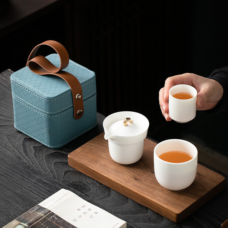 便携式旅行茶具小套装手抓泡茶壶茶杯子单个人专用快客杯一壶一杯