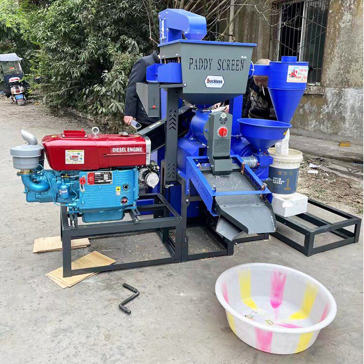 稻谷碾米机11KW电机细糠打米机80型双头粉碎碾米机产量600KG