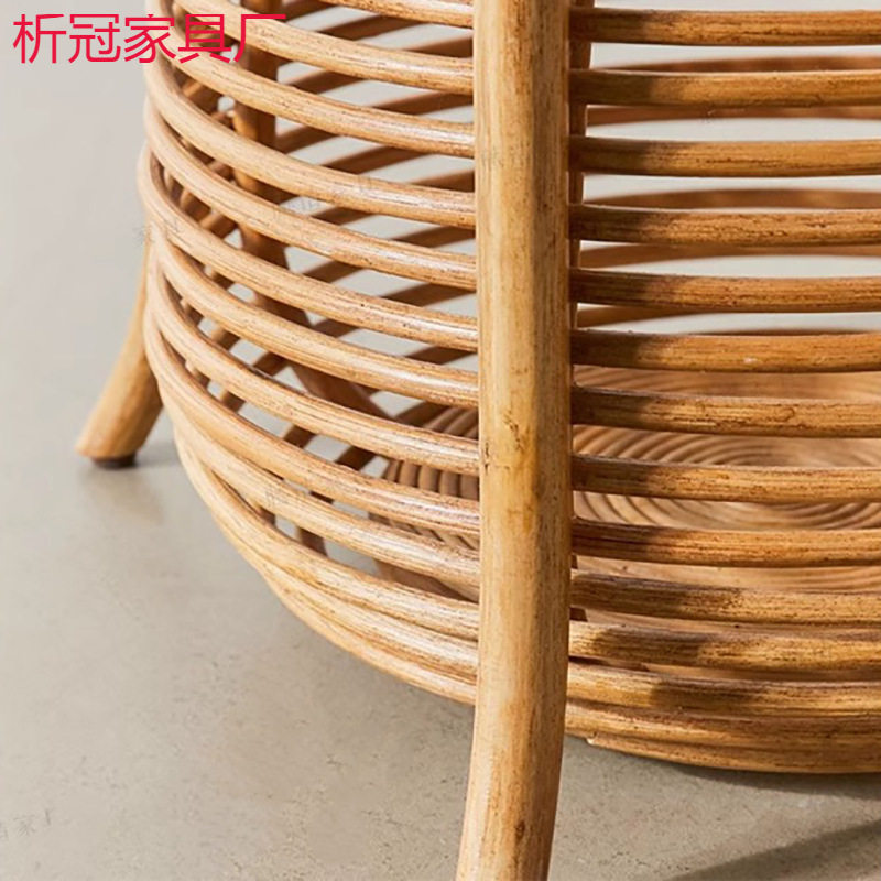 【析冠家具厂】北欧衣帽架民宿酒店藤落地挂衣架进门挂衣架藤架手