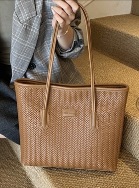 BENL复古通勤小众编织包大容量女士单肩包秋冬2025新款手提托特