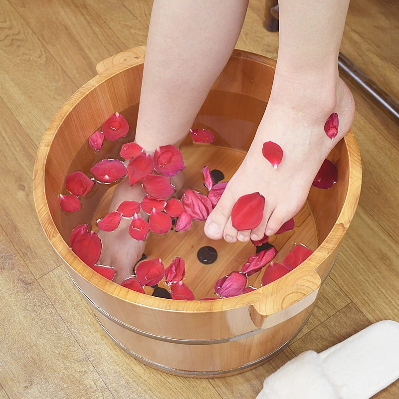 香杉木泡脚木桶家用实木足浴洗脚按摩木盆洗脚盆保温木质桶泡脚桶
