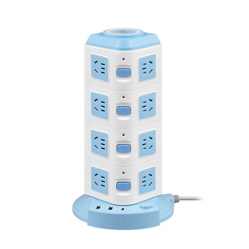 GN-313多功能立式插座塔型立体插排多孔家用插板面板迷你