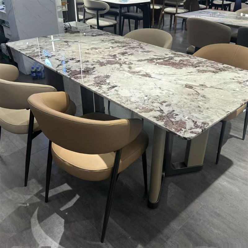 意式极简家用高端餐y桌椅组合客厅小户型餐桌