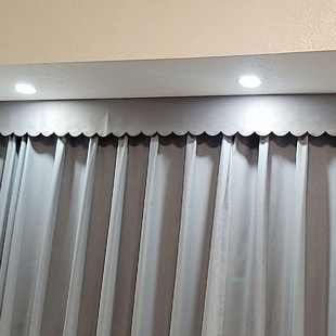 全遮光窗帘帘头罗马杆上面漏光自粘免打孔魔术贴挡光帘眉简约幔头