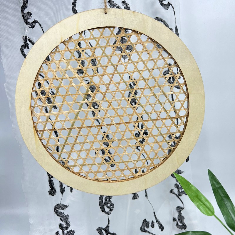纯手工圆形竹片挂饰幼儿园国风布置吊饰教室走廊墙面装饰环创材料