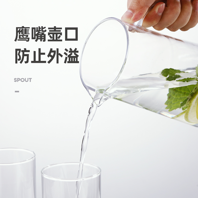 亚克力大扎壶塑料PC耐高温防爆餐厅酒吧商用洋酒壶X果汁壶冷水壶