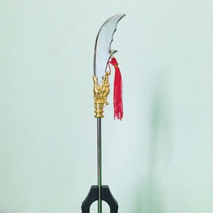 新款关公像佩刀,迷你关公刀  客厅,办公装饰摆件 迷你版合金