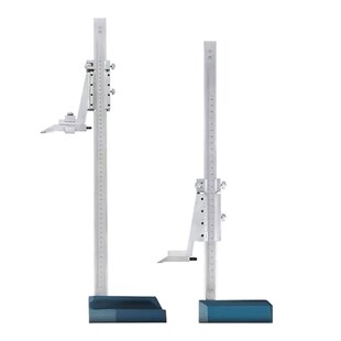 高精度高度测量尺不锈钢测量尺0-1000mm带辅助轮区分功率0.02光标