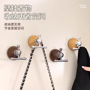 长在心巴上!新中式吸盘挂钩免打孔强力承重无痕发圈浴室玄关挂钩