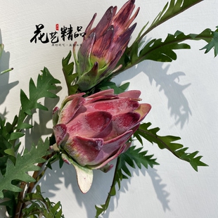 蓟风花仿真朝鲜蓟花装饰假花果实家居样板房花艺摆件餐桌凤梨头