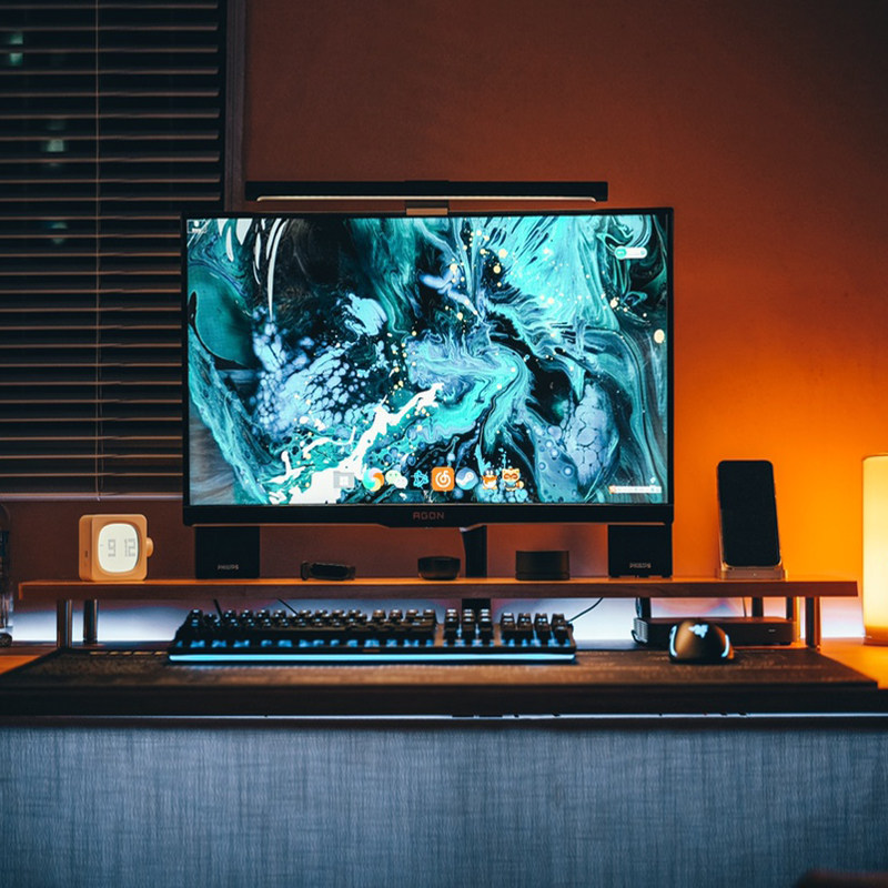 实木电脑显示器增高架液晶电视增高架子办公室桌面键盘收纳置物架