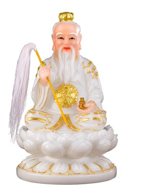 新款三清神像太上老君元始灵宝天尊家用供奉保平安摆件三清道祖像