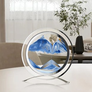 创意动态流沙画摆件解压简约沙漏客厅摆件乔迁入宅摆件展示柜摆件