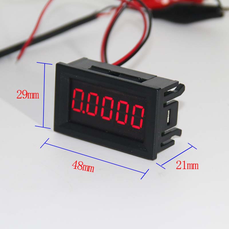 五位高精度数显直流电压表毫伏电压D表独立供电5位红字实验室仪表