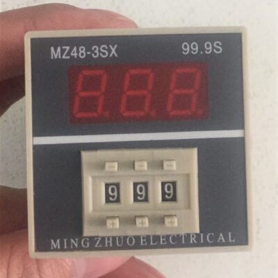 MINGZHUO时间继电器 MZ48-3SX  拔码时间继电器 DH48-3SX  9.99S
