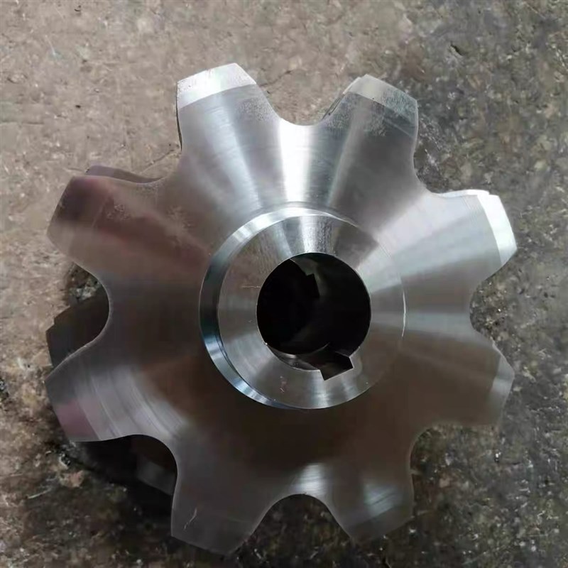 不锈钢链轮齿轮08B工业链条齿轮组合传动45号钢单双排51齿6分链轮