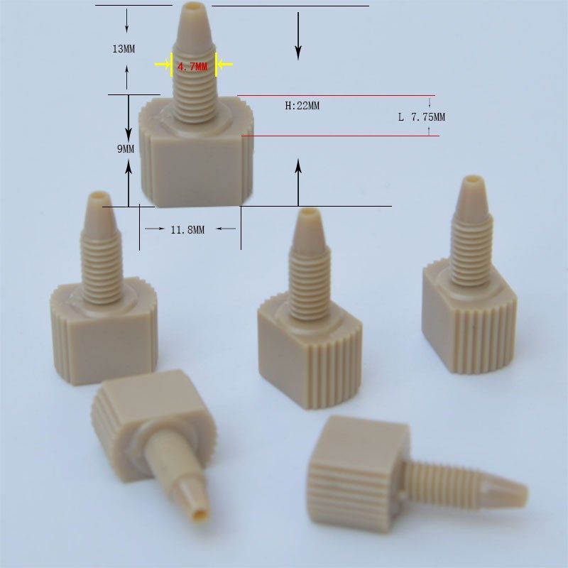 PEEK内外丝接头1/16液相色谱仪管路连接头1/8色谱柱刃环手紧堵头,工业油品/胶粘/化学/实验室用品,实验室漏斗,淘宝优惠券,粉丝福利购,淘宝优惠卷