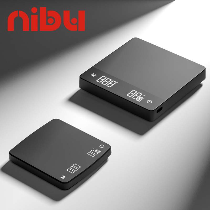 尼布意式手冲咖啡秤充电触屏厨房秤家用商用咖啡手冲电子称2/3KG