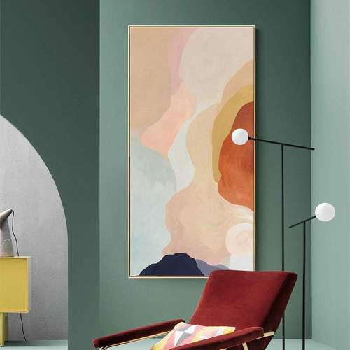 缤纷彩云北欧风艺术抽象装饰画温馨大幅过道玄关挂画墙面壁画