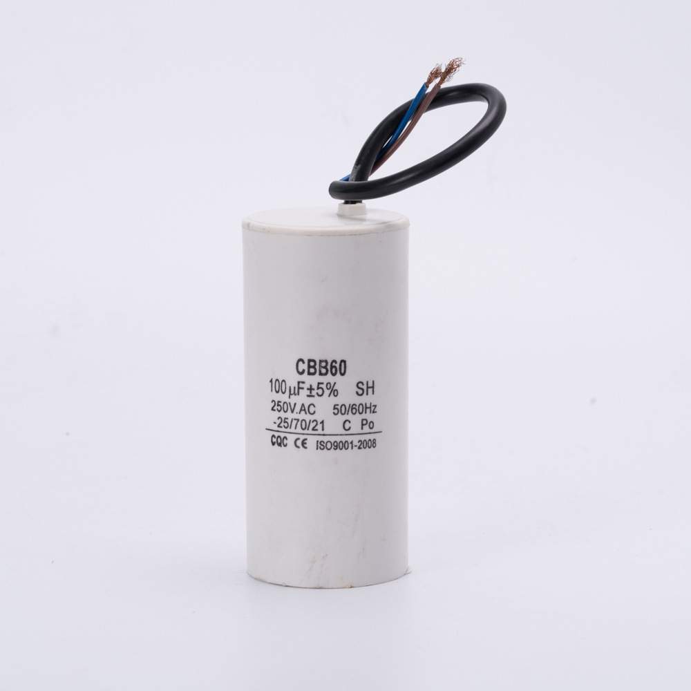 护套线运转电容器 CBB60 250V系列 100uf 电机水泵电容