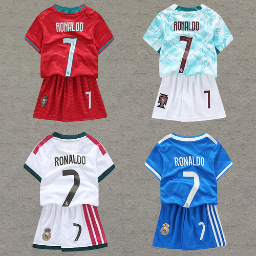 儿童2026葡萄牙国家队C罗7号球衣皇马主客场足球服Ronaldo jersey