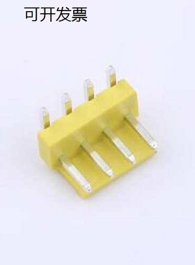 WF-1B396A4P-Y 线对板针座 间距2.0mm 弯插 黄色 1x4P 弯插,P=3.9
