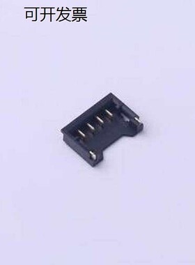 M1201RS-04-BK 线对板针座 1x4P 间距:1.2mm 卧贴 黑色 SMD,P=1.2
