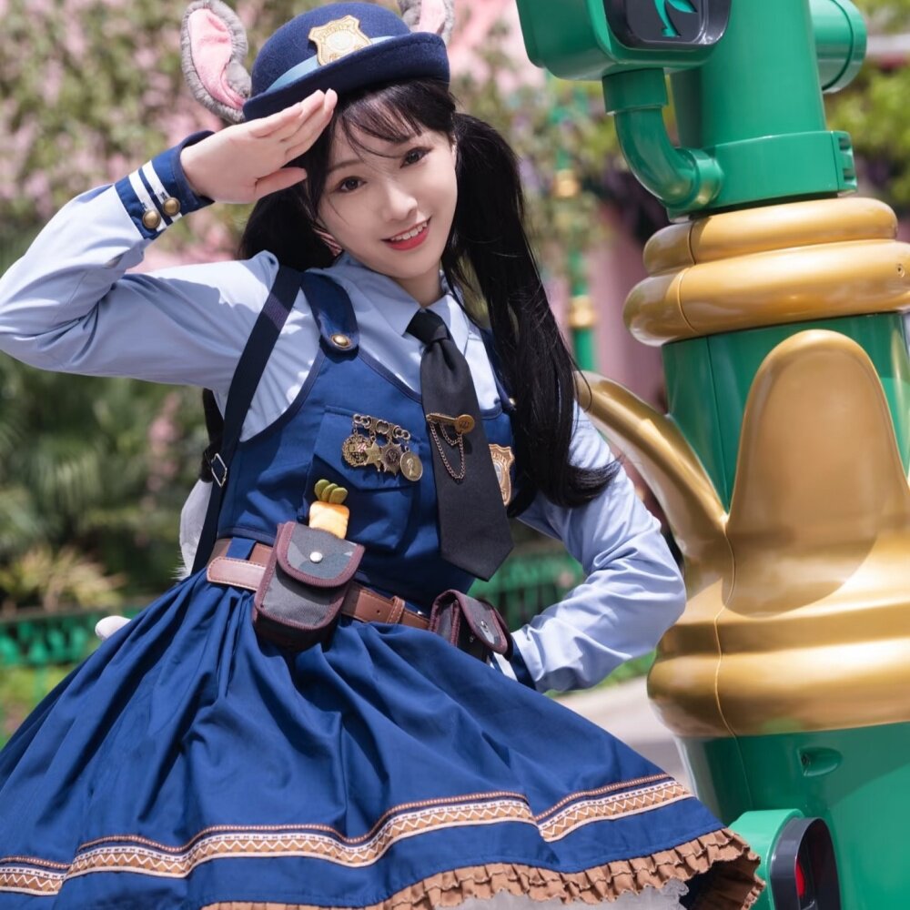 迪士尼穿搭朱迪兔子警官cos衣服洛丽塔公主裙成人秋冬疯狂动物城
