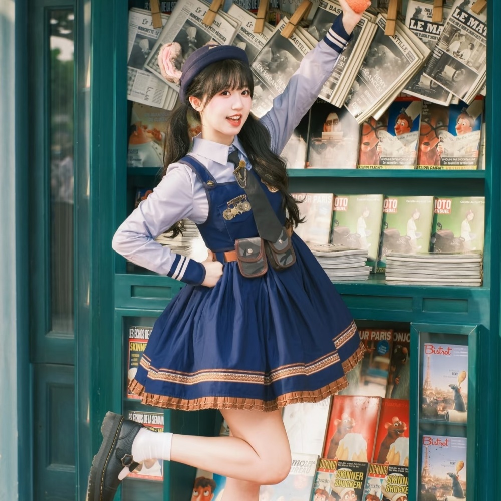 迪士尼穿搭朱迪兔子警官cos衣服洛丽塔公主裙套装秋冬疯狂动物城