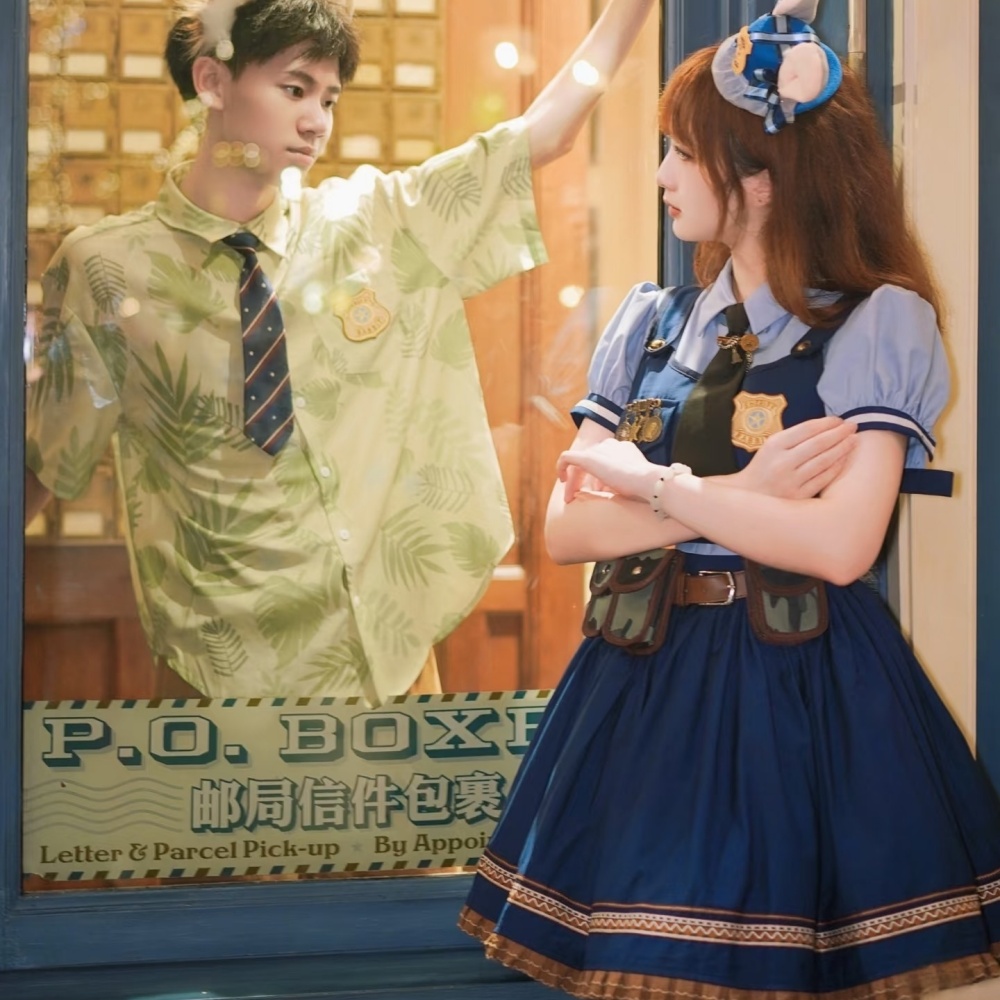 疯狂动物城迪士尼穿搭朱迪兔子警官cos衣服洛丽塔公主裙尼克秋冬