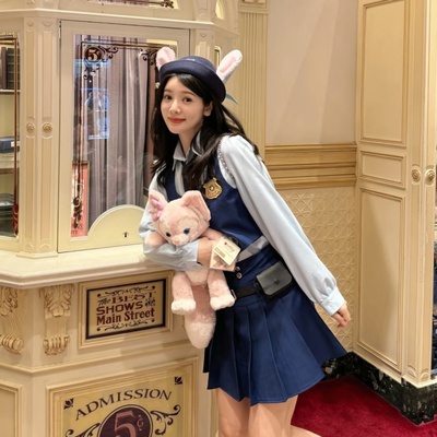 疯狂动物城迪士尼穿搭朱迪兔子警官cos衣服百褶裙子JK女成人秋冬