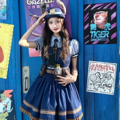 迪士尼穿搭朱迪兔子警官cos衣服洛丽塔公主裙成人秋冬疯狂动物城