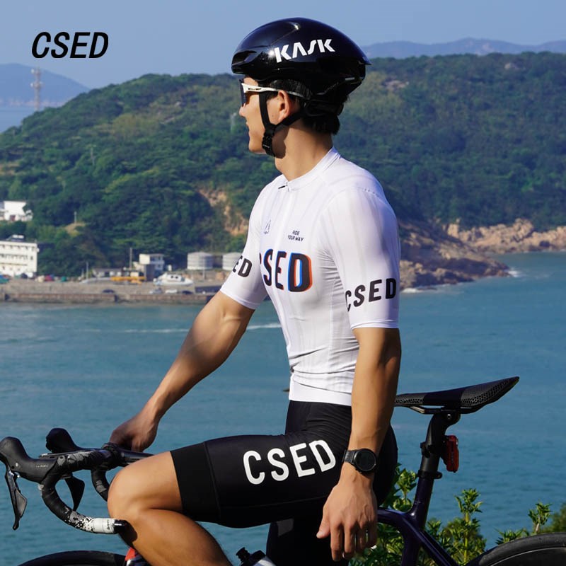CSED骑行裤背带短裤2024新款男士春夏季公路车骑行服坐垫高弹耐磨