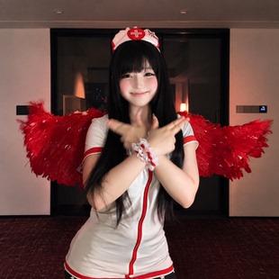万圣节护士服角色扮演女士甜辣修身派对舞台演出氛围感装扮套装