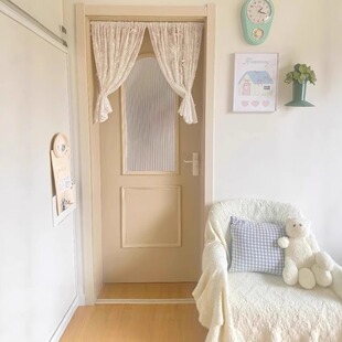 实木卫生间门卧室门单开门厨房门定制现代简约胡桃色原木风室内门