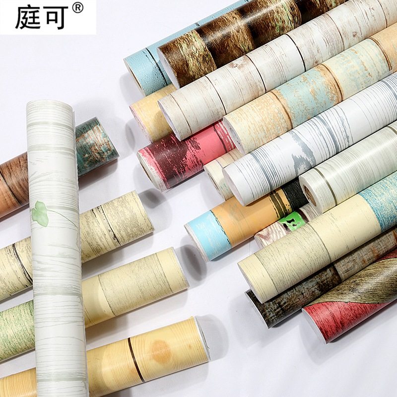 厂家批发自贴木纹条纹墙纸pvc欧式简约壁纸自粘宿舍卧室北欧墙布,家装主材,自贴墙纸/自粘墙纸,淘宝优惠券,粉丝福利购,淘宝优惠卷