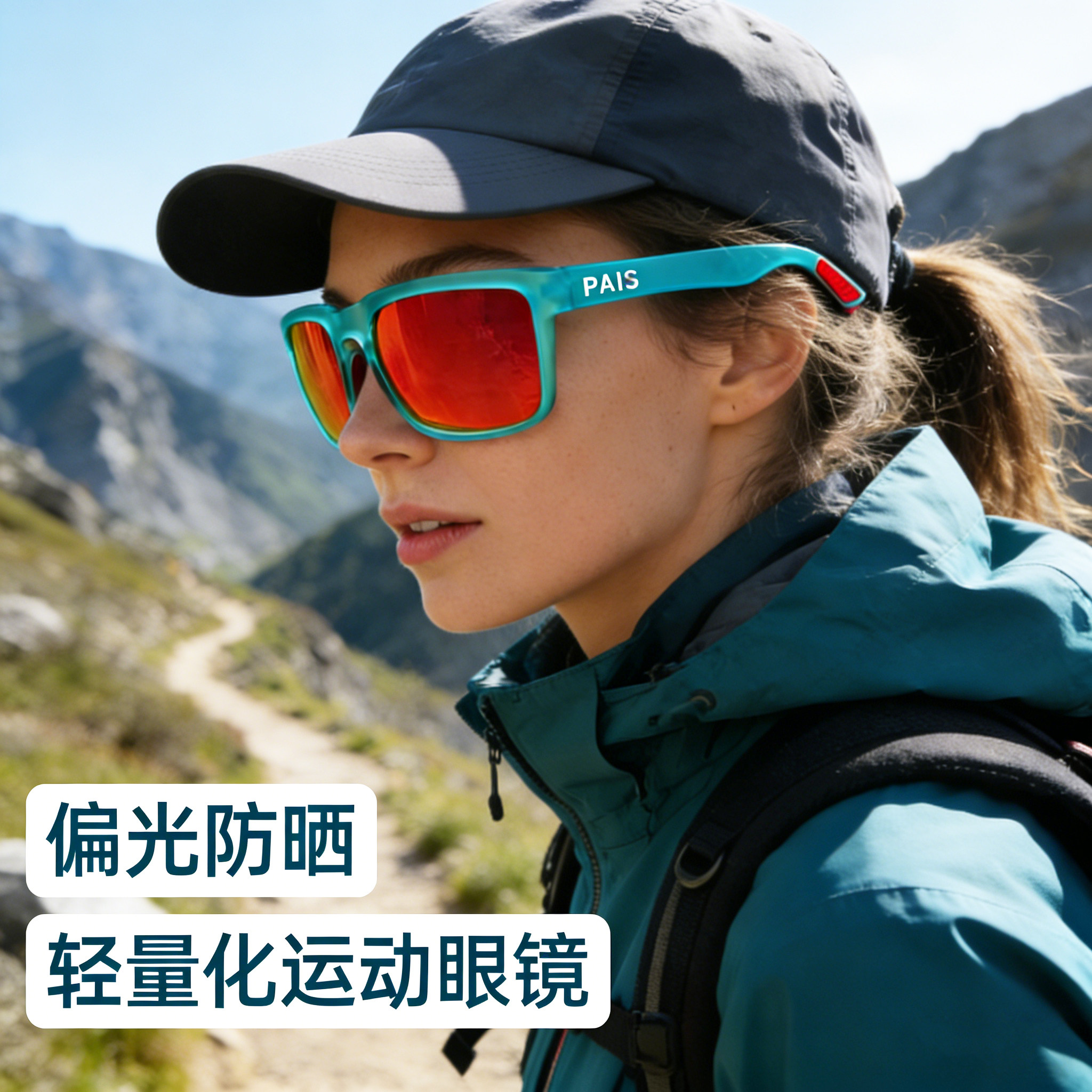 PAIS帕艾思偏光太阳镜男女款防紫外线防强光墨镜户外运动眼镜9017