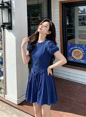 DG2026夏季法式绝美连衣裙女气质收腰长裙茶歇裙