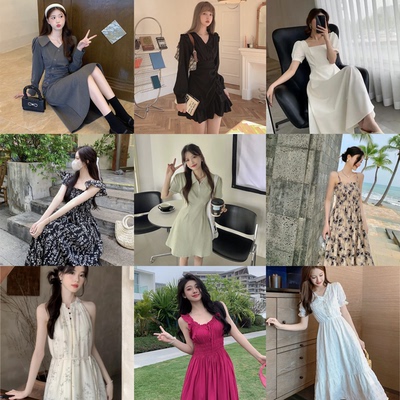 私拍专属1夏秋法式绝美V领碎花连衣裙女2025气质收腰长裙茶歇裙